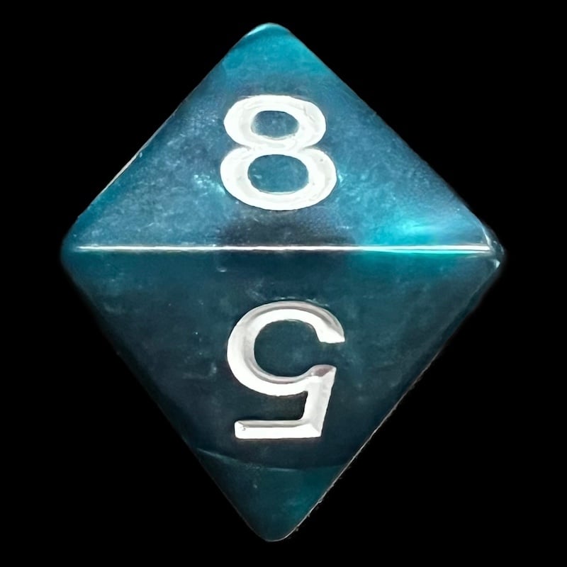 Koplow Pearl Emerald D8 Dice