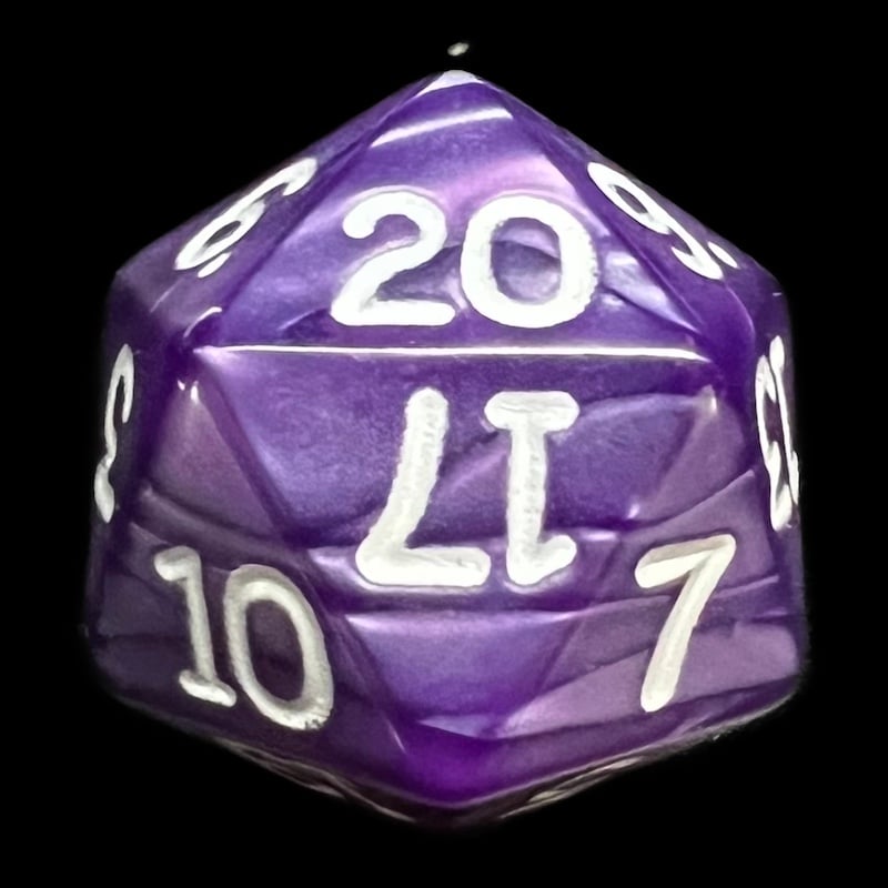 Koplow Pearl Purple D20 Dice