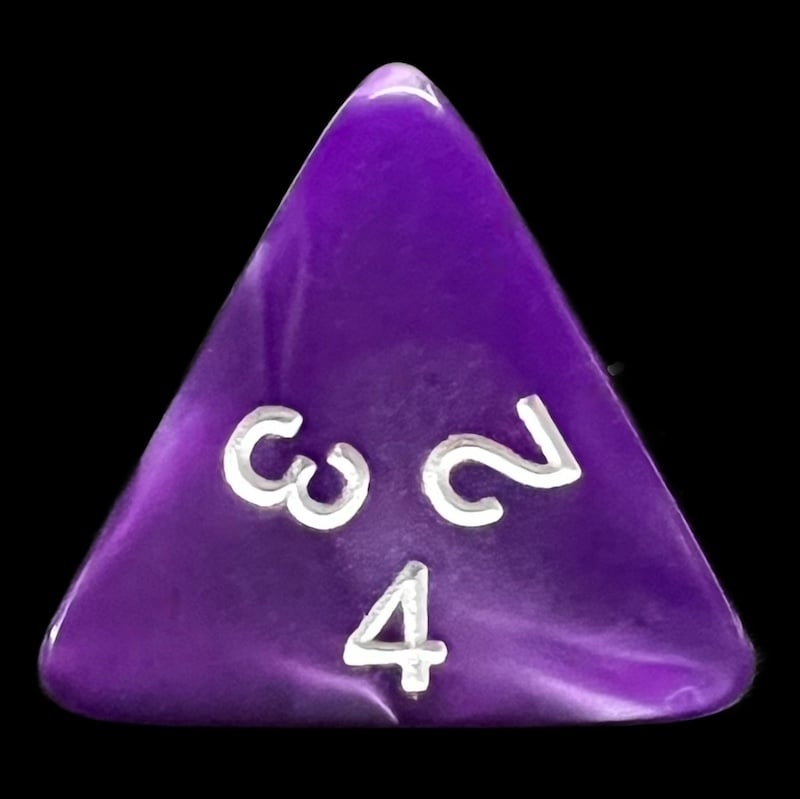 Koplow Pearl Purple D4 Dice