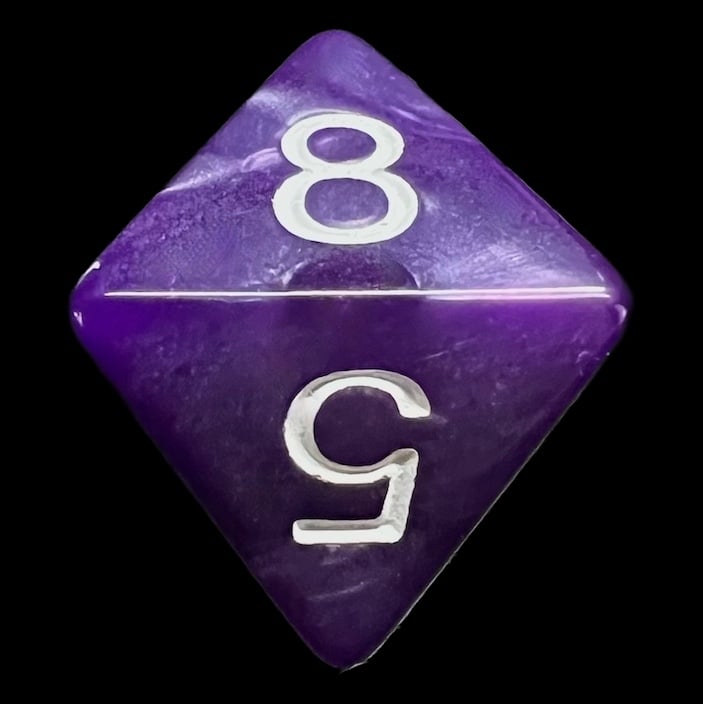 Koplow Pearl Purple D8 Dice