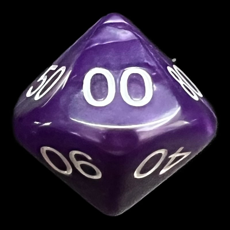Koplow Pearl Purple Percentile Dice