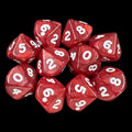 Koplow Pearl Red 10 x D10 Dice Set