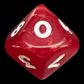 Koplow Pearl Red D10 Dice