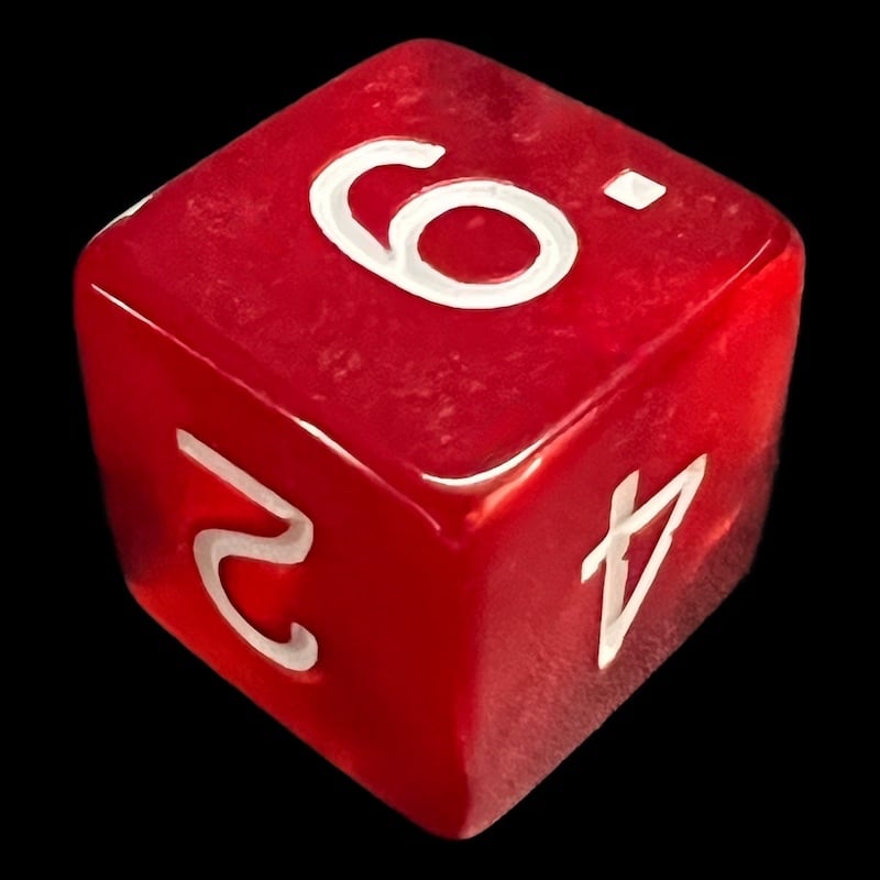 Koplow Pearl Red D6 Dice