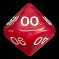 Koplow Pearl Red Percentile Dice