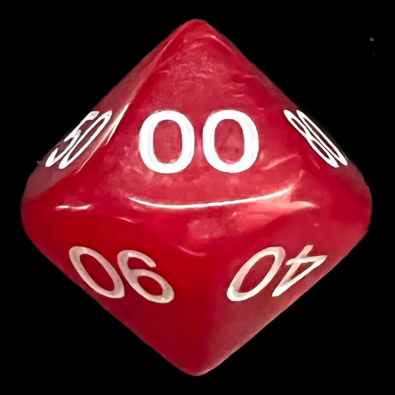 Koplow Pearl Red Percentile Dice