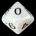 Koplow Pearl White D10 Dice