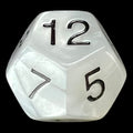 Koplow Pearl White D12 Dice