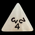 Koplow Pearl White D4 Dice