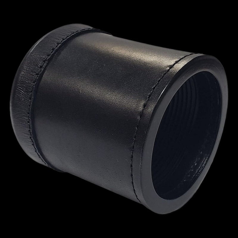 Koplow Premium Quality Black Leather Dice Cup 3.75" Diameter