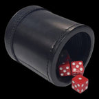Koplow Premium Quality Black Leather Dice Cup 3.75" Diameter