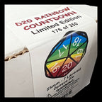 Koplow Rainbow MASSIVE 55mm Countdown D20 Dice NUMBERED LIMITED EDITION