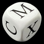 Koplow Roman Numeral High Value D6 Dice
