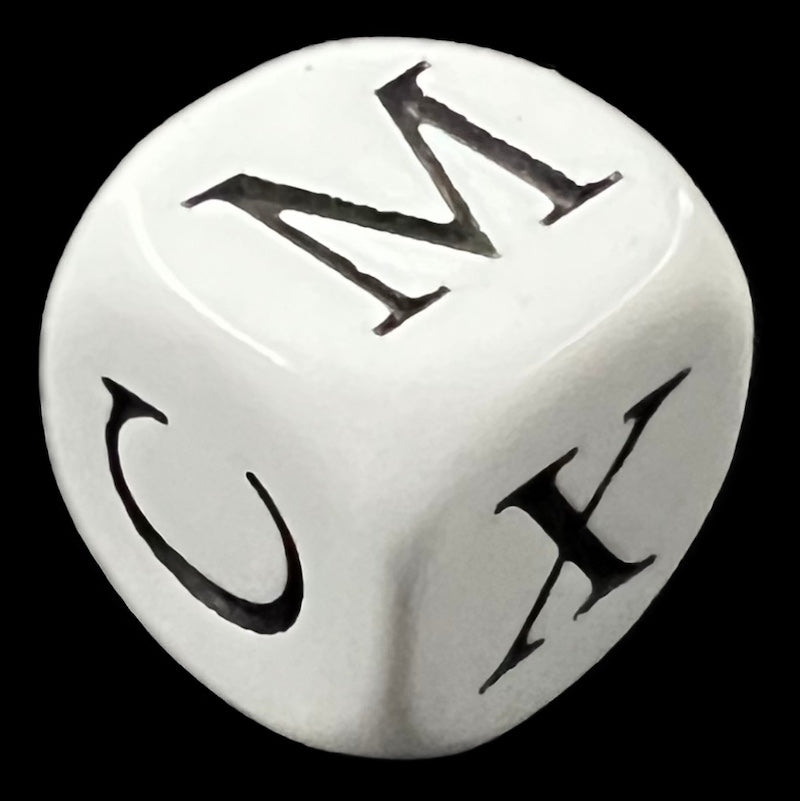 Koplow Roman Numeral High Value D6 Dice