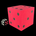Koplow Square Cornered Foam BIG Red Jumbo 50mm D6 Dice