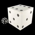 Koplow Square Cornered Foam BIG White Jumbo 50mm D6 Dice