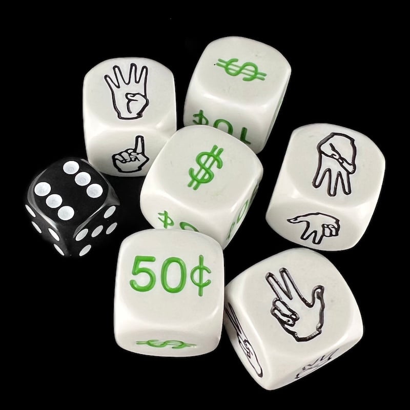CLEARANCE Koplow The Sign of Money Dollars 6 x D6 Dice Game - DISCONTINUED