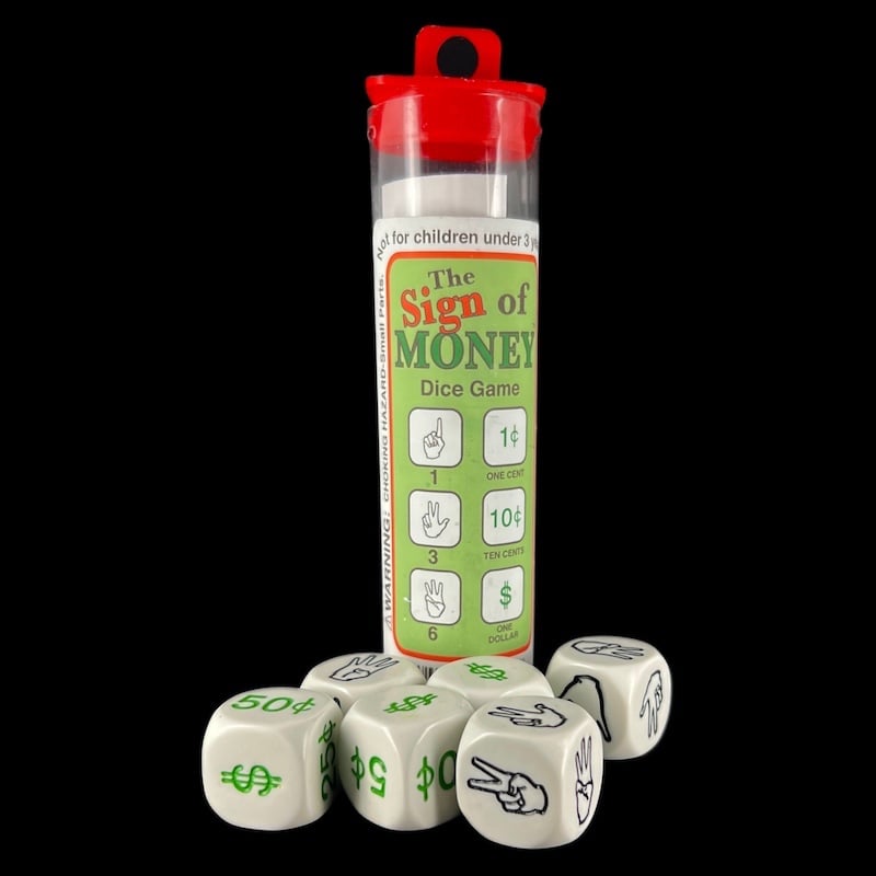 CLEARANCE Koplow The Sign of Money Dollars 6 x D6 Dice Game - DISCONTINUED