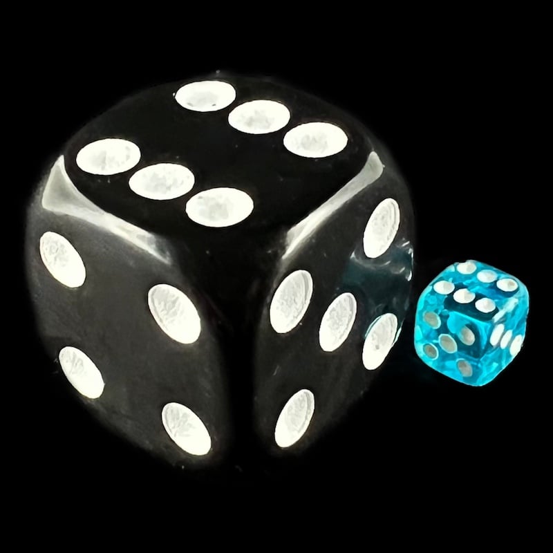 Koplow Transparent Aqua MINI 5mm D6 Dice