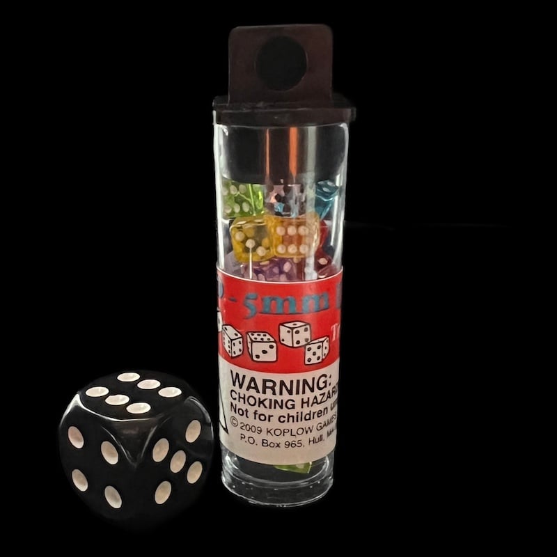 Koplow Transparent Assorted MINI 5mm 30 x D6 Spot Dice Set
