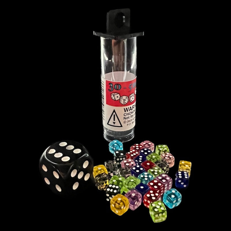 Koplow Transparent Assorted MINI 5mm 30 x D6 Spot Dice Set