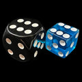 Koplow Transparent Blue Square Cornered 12mm D6 Spot Dice