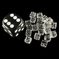 Koplow Transparent Clear 5mm 20 x D6 Spot Dice Set