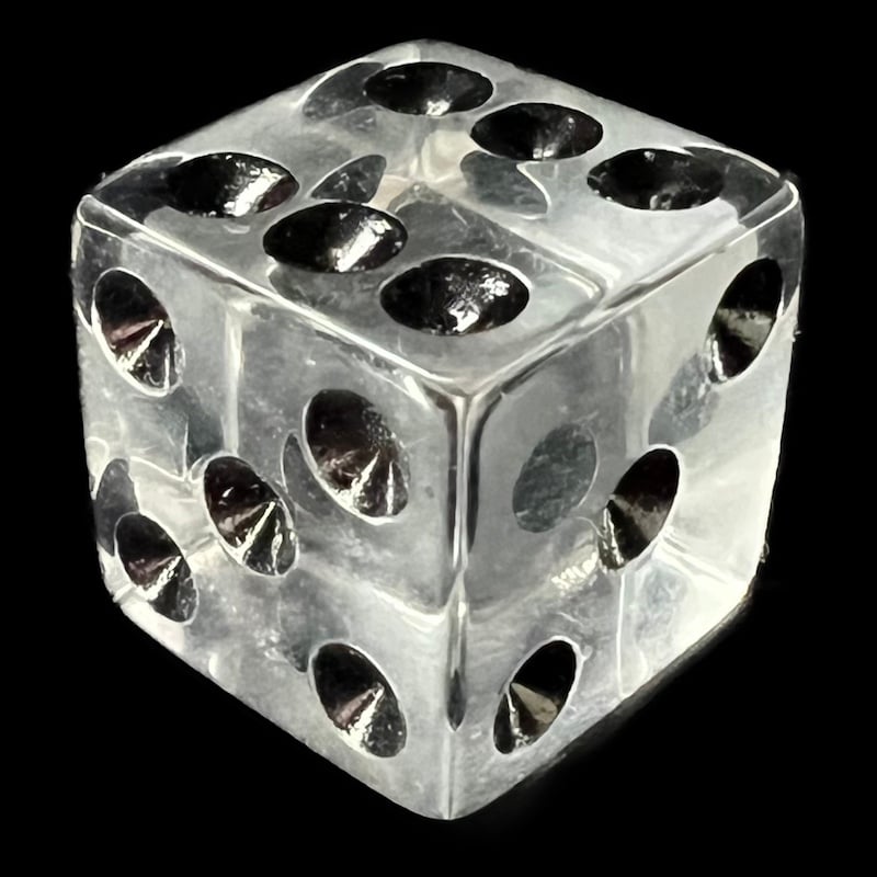 Koplow Transparent Clear Square Cornered 16mm D6 Spot Dice