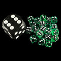 Koplow Transparent Emerald 5mm 20 x D6 Spot Dice Set