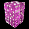 Koplow Transparent Orchid Square Cornered 12 x D6 Dice Set