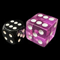 Koplow Transparent Orchid Square Cornered 19mm D6 Spot Dice - DISCONTINUED