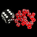 Koplow Transparent Red 5mm 20 x D6 Spot Dice Set