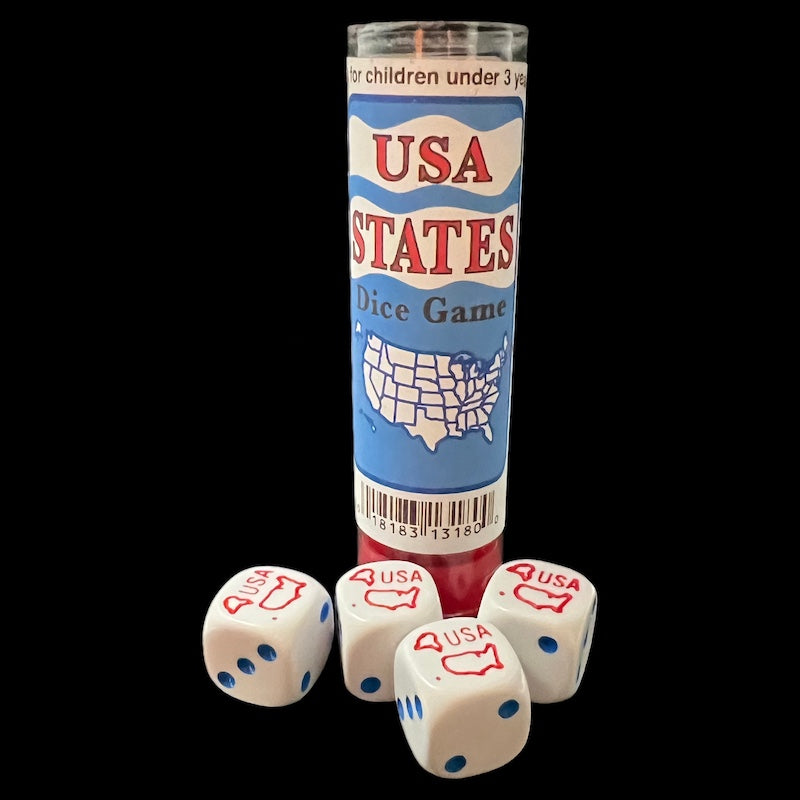 Koplow USA States Country 4 x D6 Spot Dice Game