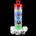 Koplow Opaque 5 x D6 Animal Dice Game - Cow Black