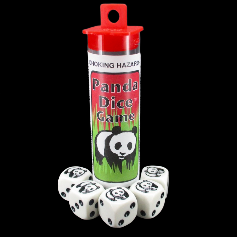 Koplow Opaque 5 x D6 Animal Dice Game - Panda