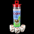 Koplow Opaque 5 x D6 Animal Dice Game - Cow Brown