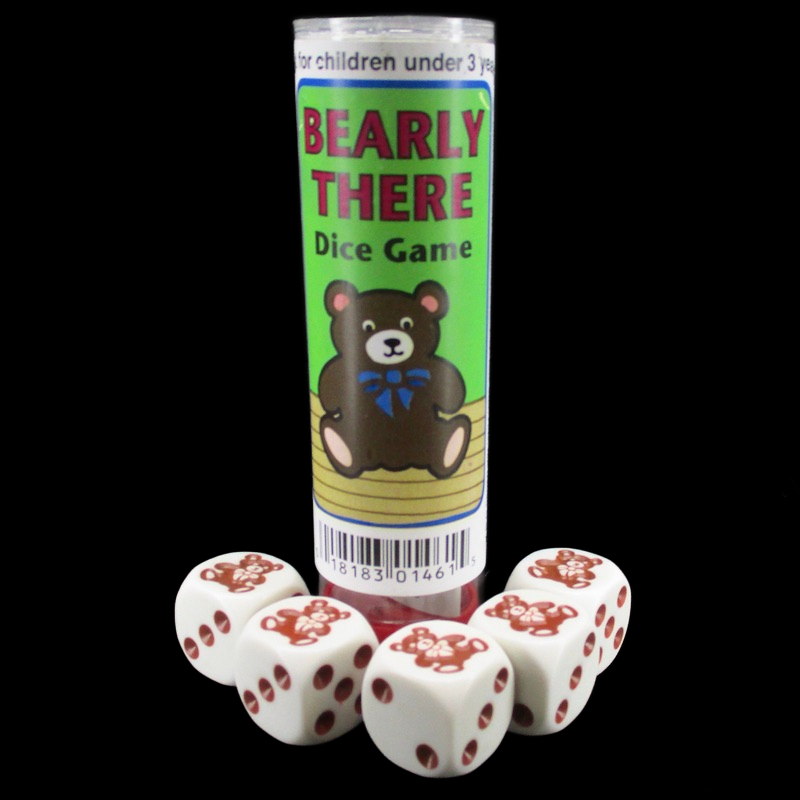 Koplow Opaque 5 x D6 Animal Dice Game - Bearly There Teddy Bear