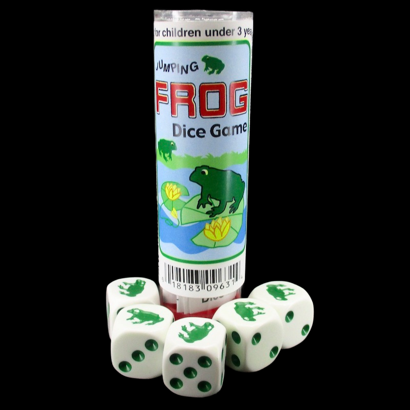 Koplow Opaque 5 x D6 Animal Dice Game - Frog