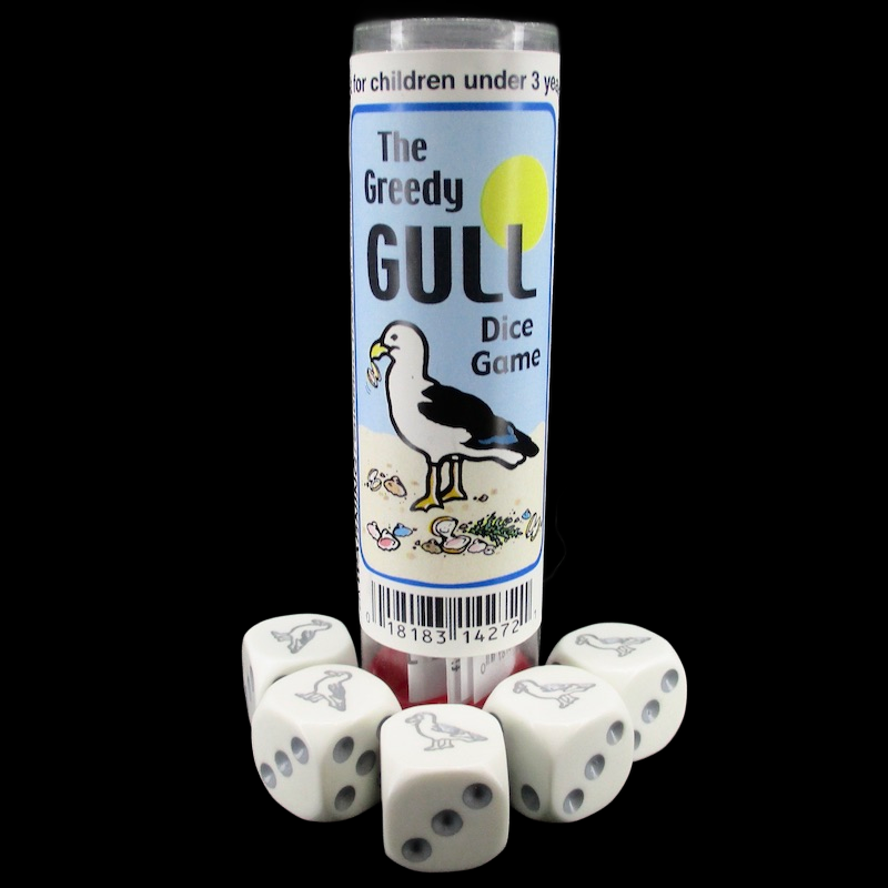 Koplow Opaque 5 x D6 Animal Dice Game - The Greedy Gull Seagull