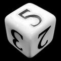 CLEARANCE Magister Militum Opaque White & Black Average D6 Dice