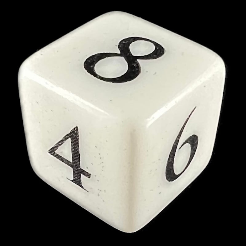 CLEARANCE Magister Militum White Scatter Distance Numbered 0, 2, 4, 6, 8, 10 D6 Dice