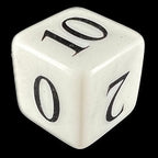 CLEARANCE Magister Militum White Scatter Distance Numbered 0, 2, 4, 6, 8, 10 D6 Dice