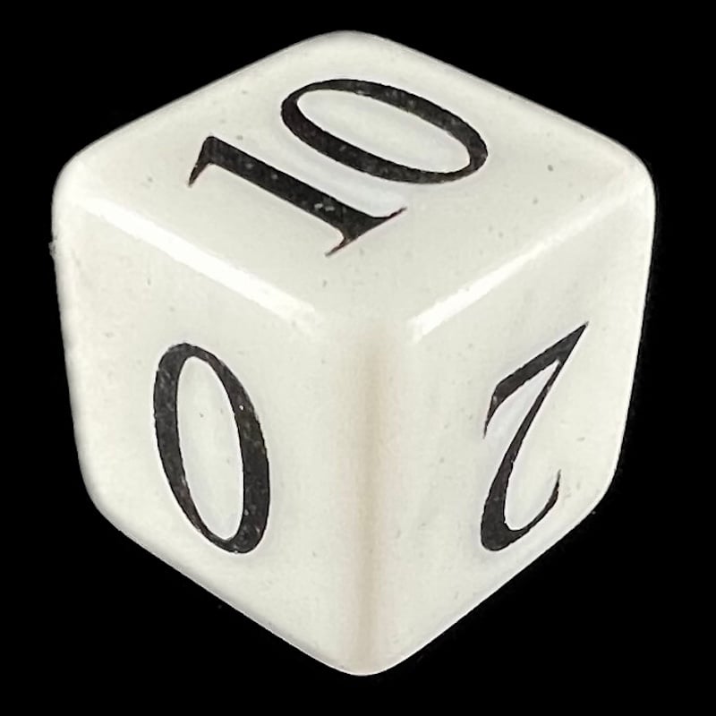 CLEARANCE Magister Militum White Scatter Distance Numbered 0, 2, 4, 6, 8, 10 D6 Dice
