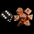 TDSO Metal Bright Copper MINI 10mm 7 Dice Polyset In Tube