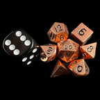 TDSO Metal Bright Copper MINI 10mm 7 Dice Polyset In Tube
