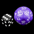 Impact Opaque Purple & White D30 Dice