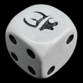 HALF PRICE CLEARANCE Opaque Grey & Black Munchkin D6 Spot Dice OOP