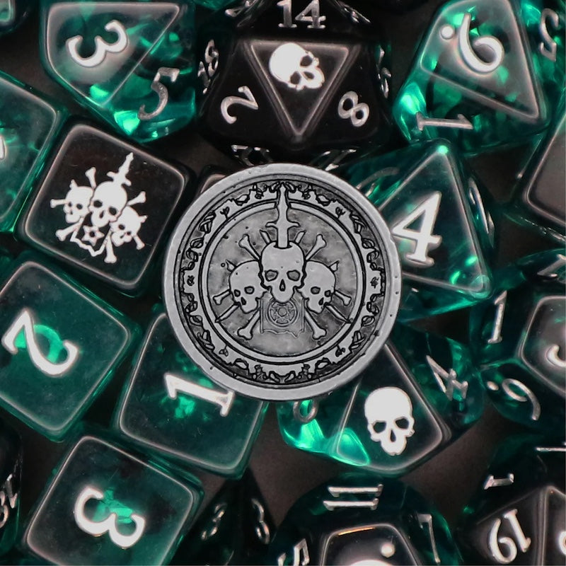Tome of the Undeath (Necromancer) - 10 Dice Polyset / Coin / Dice Tray