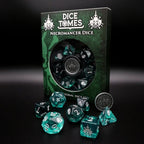 Dice Tomes Necromancer 7 Dice Polyset + Coin