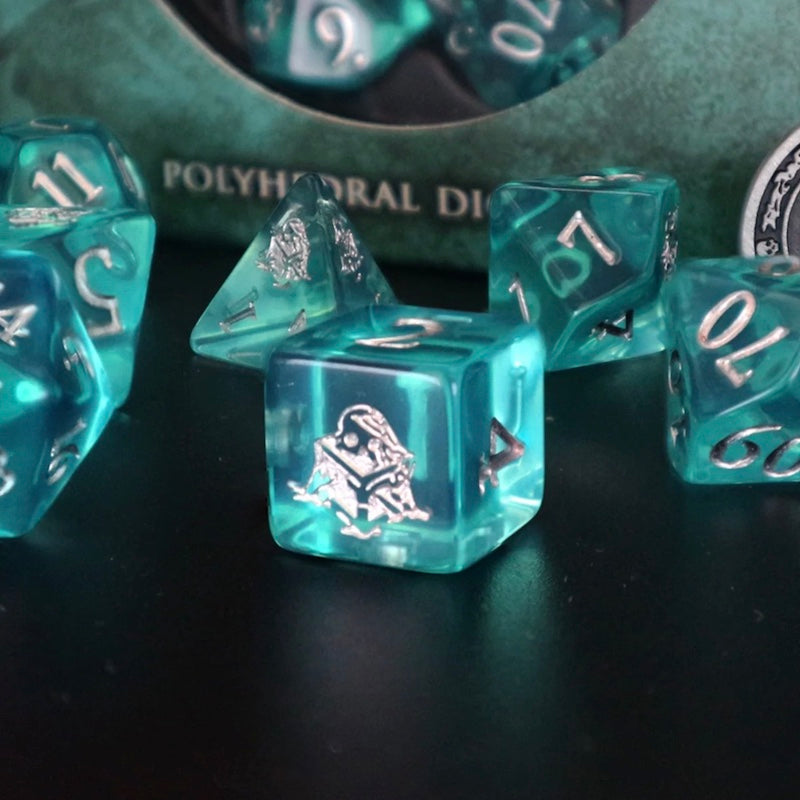Dice Tomes Ooze Bane 7 Dice Polyset + Coin